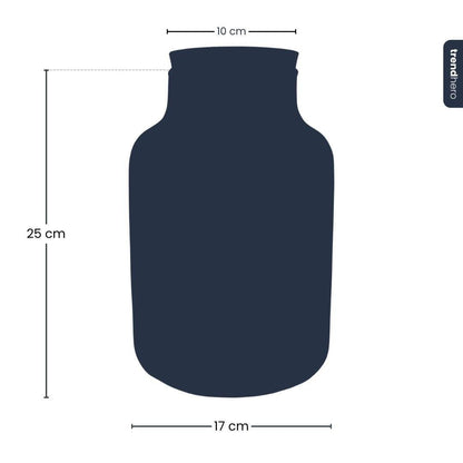 Kleine milchige Terrarienflasche mit Korken - Geschlossenes großes Terrarium ↑ 24,5 cm - Wurzelwerk Design