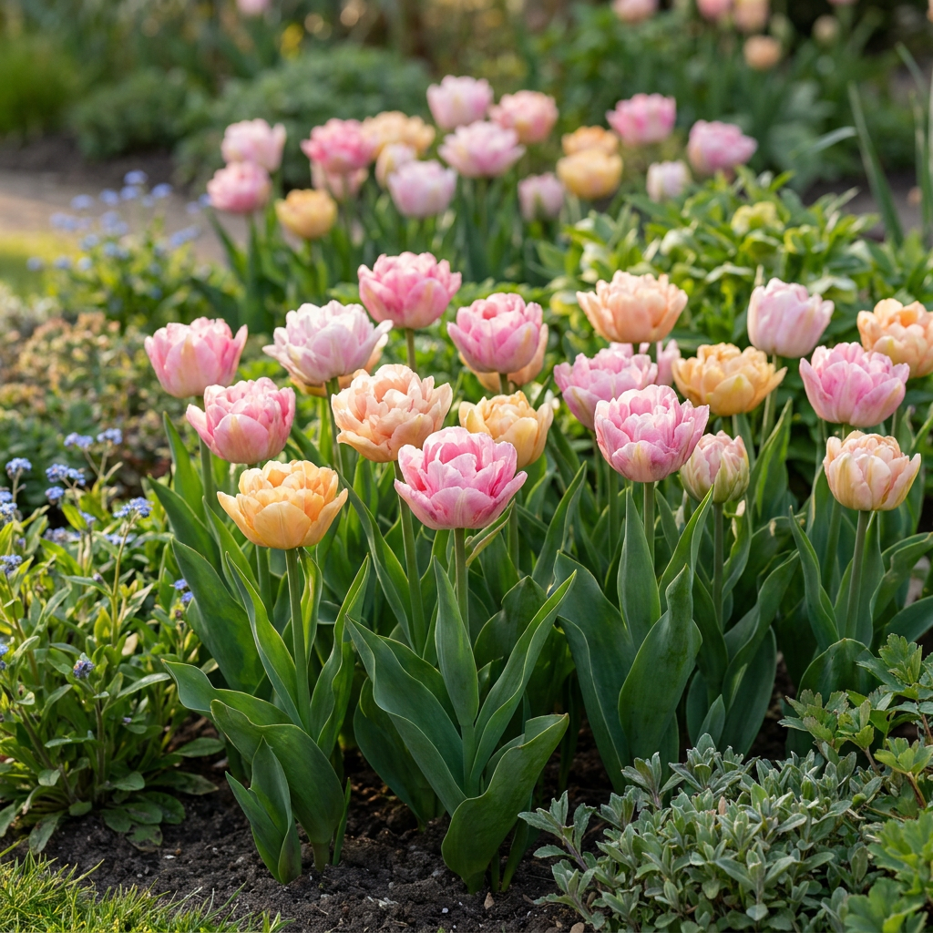 Tulpen-Mischung Peaches &amp; Kisses – Tulipa online kaufen | 12 bis 96 Blumenzwiebeln in Pfirsich- und Rosatönen – Wurzelwerk Design