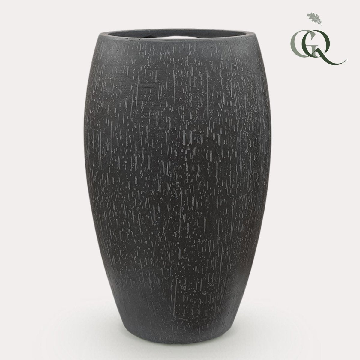 Topf - Anthrazit - Raindrop Emperor - L - H60 W37 - Wurzelwerk Design