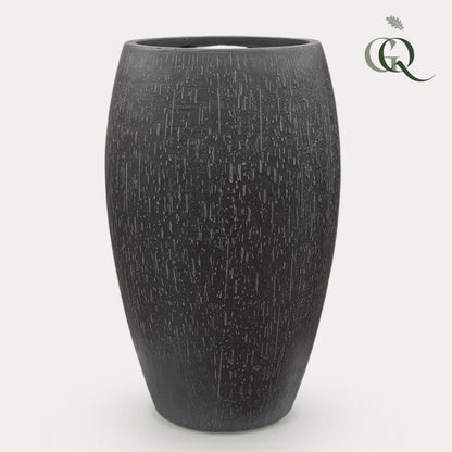Topf - Anthrazit - Raindrop Emperor - L - H60 W37 - Wurzelwerk Design