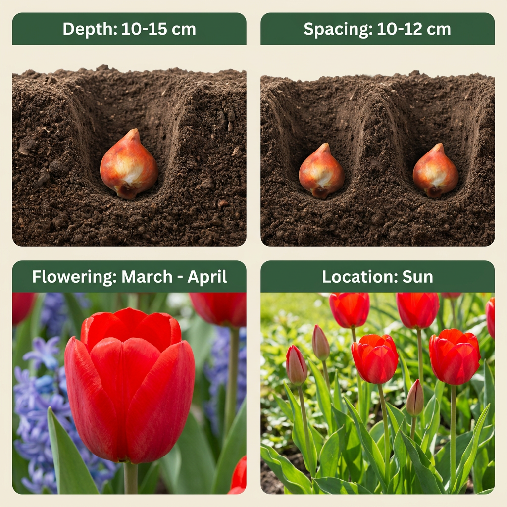 Triumph-Tulpe Rot – Tulipa online kaufen | 30 bis 120 Blumenzwiebeln, standfest &amp; langstielig – Wurzelwerk Design