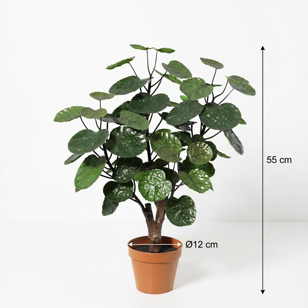 Künstliche Pflanze Polysicas Fabian, 55 cm, Everspring, grünes Blattwerk, ideal für Dekorationen, Nahaufnahme der Blätter