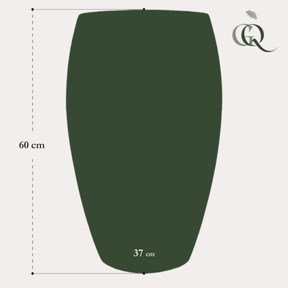 Topf - Anthrazit - Raindrop Emperor - L - H60 W37 - Wurzelwerk Design