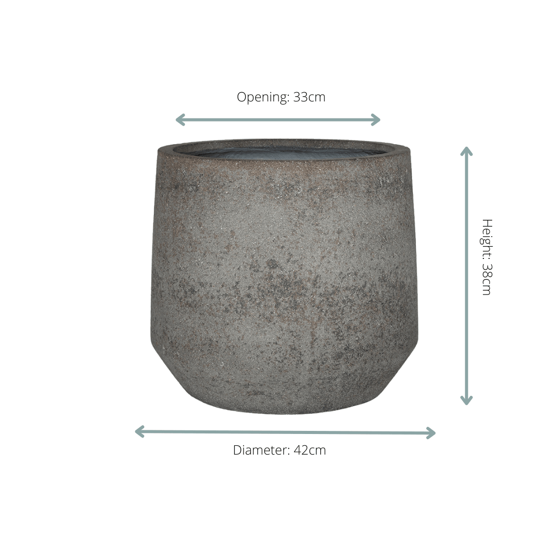 Pot Harith Dioriet Grey in verschiedenen Größen - Wurzelwerk Design