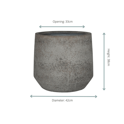 Pot Harith Dioriet Grey in verschiedenen Größen - Wurzelwerk Design