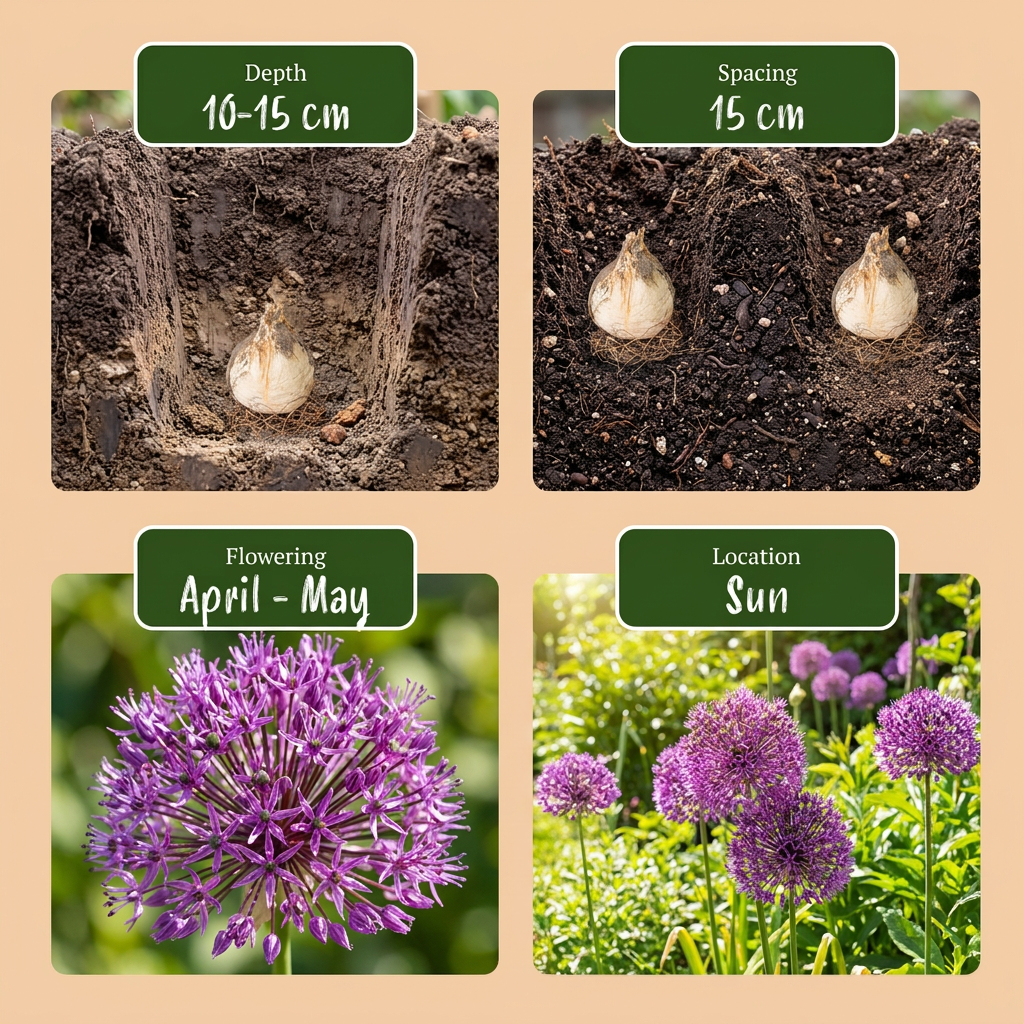 Zierlauch Miami – Allium online kaufen | 30 bis 120 Blumenzwiebeln, violett &amp; spätblühend – Wurzelwerk Design