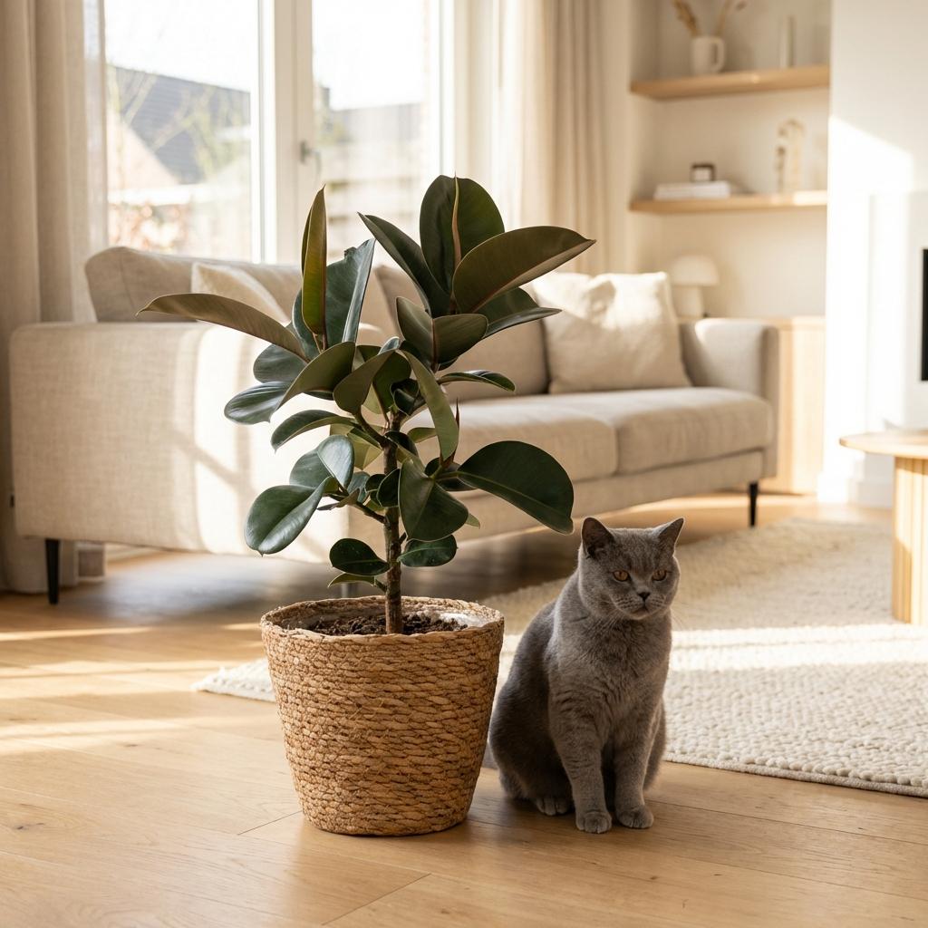 Gummibaum kaufen | Ficus Elastica Cloe – Topf Ø 19 cm, Höhe 65 cm