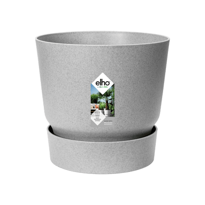 Topf elho Greenville Round grau - D18 x H17 - Wurzelwerk Design