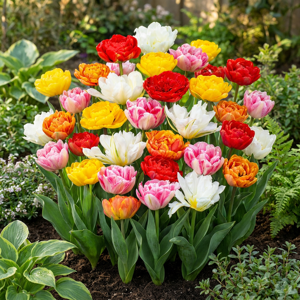 Gefüllte Tulpen Mischung – Tulipa Double online kaufen | 30 bis 240 Blumenzwiebeln, päonienartig gefüllt – Wurzelwerk Design