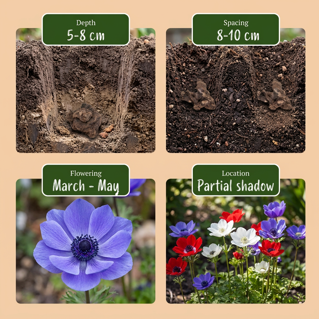 Kronen-Anemone Mischung – Anemone coronaria de Caen online kaufen | 60 bis 240 Knollen, leuchtende Schnittblume – Wurzelwerk Design