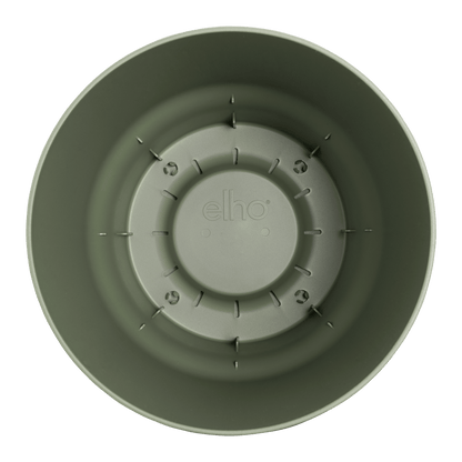 Topf elho Greenville Round grün - D30 x H28 - Wurzelwerk Design