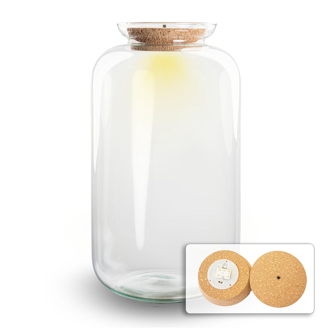 Terrariumflasche mit Beleuchtung Sven XL Ø 23 cm 43 cm