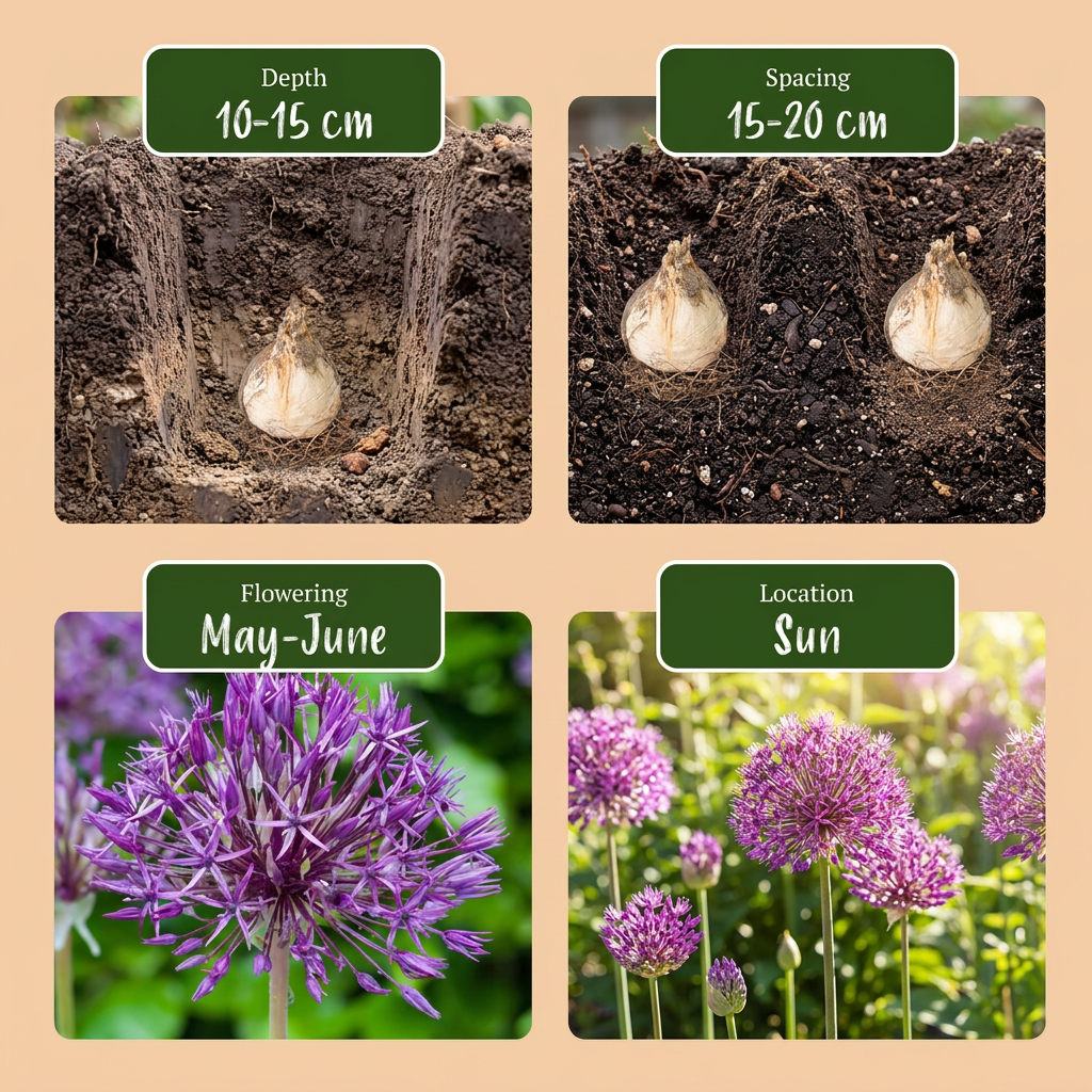 Zierlauch Purple Rain – Allium online kaufen | 160 bis 320 Blumenzwiebeln, violett &amp; großblütig – Wurzelwerk Design