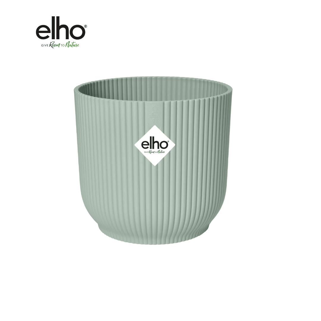 Topf elho Vibes Fold Round grün - D18 x H17 - Wurzelwerk Design