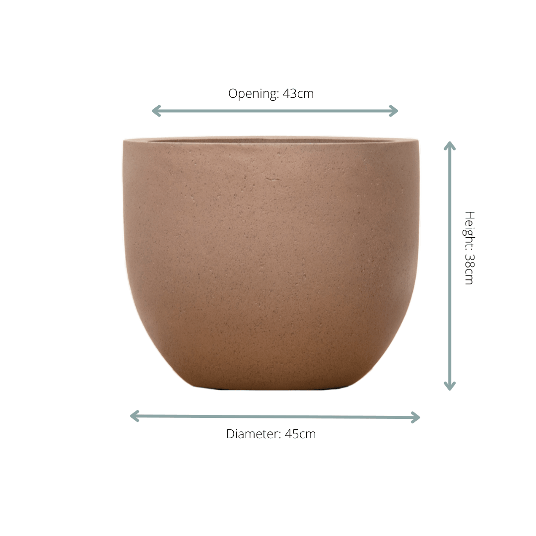 Topf Grigio New Egg Bronze - D45 x H38 - Wurzelwerk Design