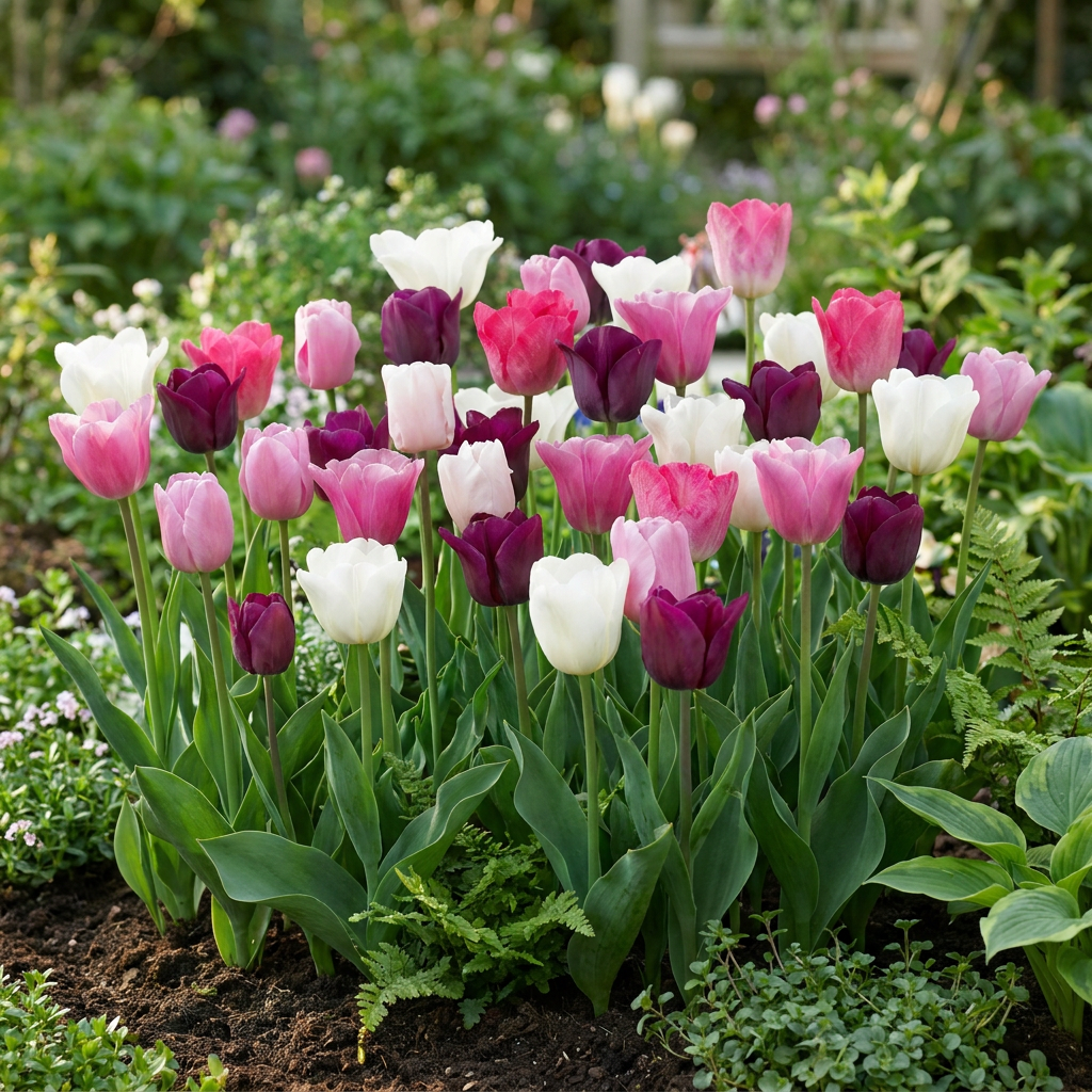 Tulpen-Mischung Pastell – Tulipa online kaufen | 24 bis 280 Blumenzwiebeln in zarten Pastelltönen – Wurzelwerk Design