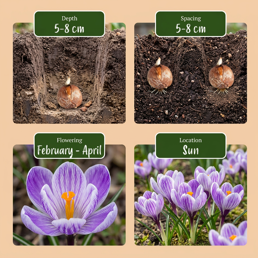 Krokus Blau-Weiß – Crocus online kaufen | 30 bis 240 Blumenzwiebeln, zweifarbige Mischung – Wurzelwerk Design