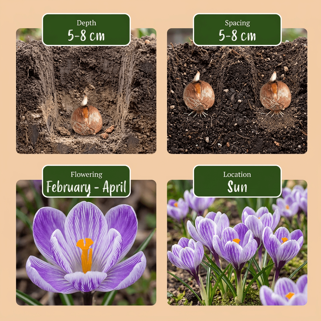 Krokus Blau-Weiß – Crocus online kaufen | 30 bis 240 Blumenzwiebeln, zweifarbige Mischung – Wurzelwerk Design - Wurzelwerk Design