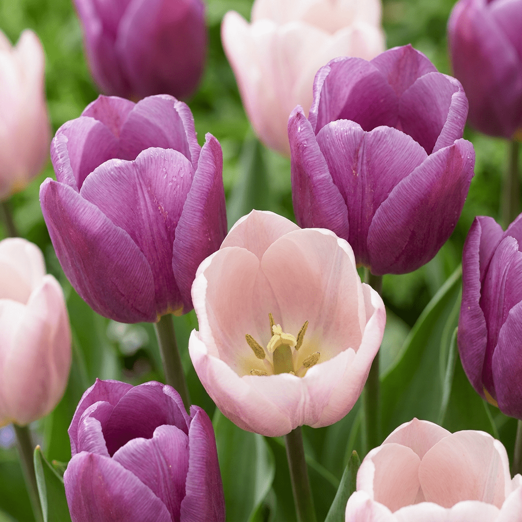 Tulpen-Mischung Macron – Tulipa online kaufen | 24 bis 96 Blumenzwiebeln in zarten Farbtönen – Wurzelwerk Design - Wurzelwerk Design