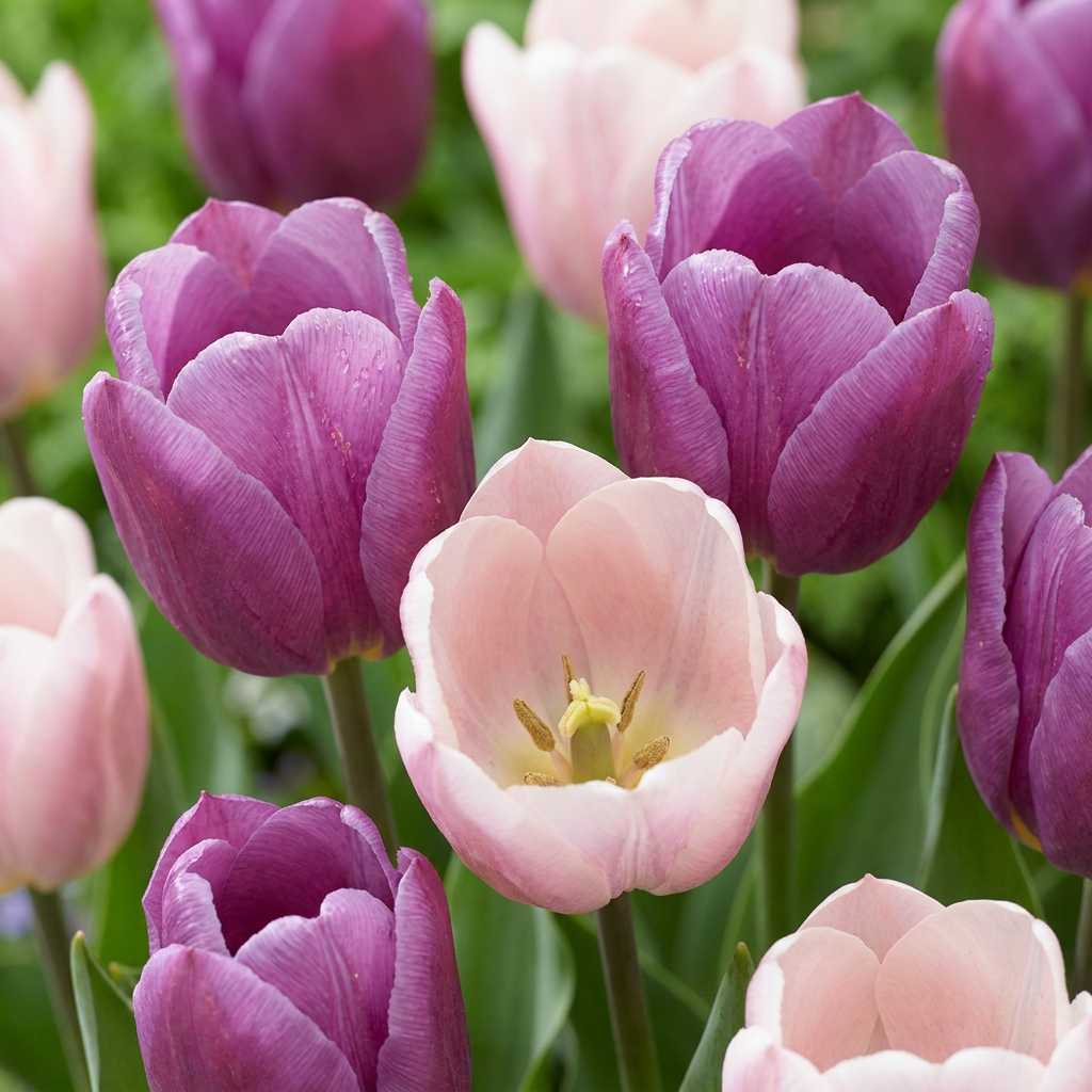 Tulpen-Mischung Macron – Tulipa online kaufen | 24 bis 96 Blumenzwiebeln in zarten Farbtönen – Wurzelwerk Design