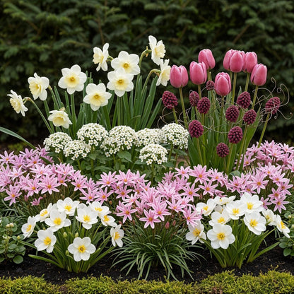 Blumenzwiebeln Bulb Garden Pink Mix | 125 Stück Rosa Blüten – Geschenkverpackung - Wurzelwerk Design