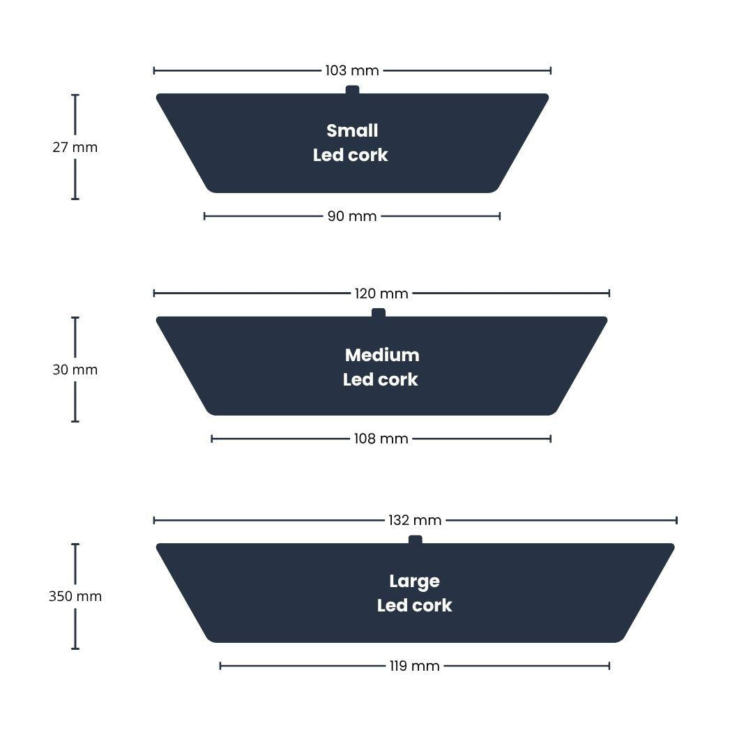 LED-Kork S mit LED-Beleuchtung für Terrarien, 10,3 x 9 x 2,7 cm