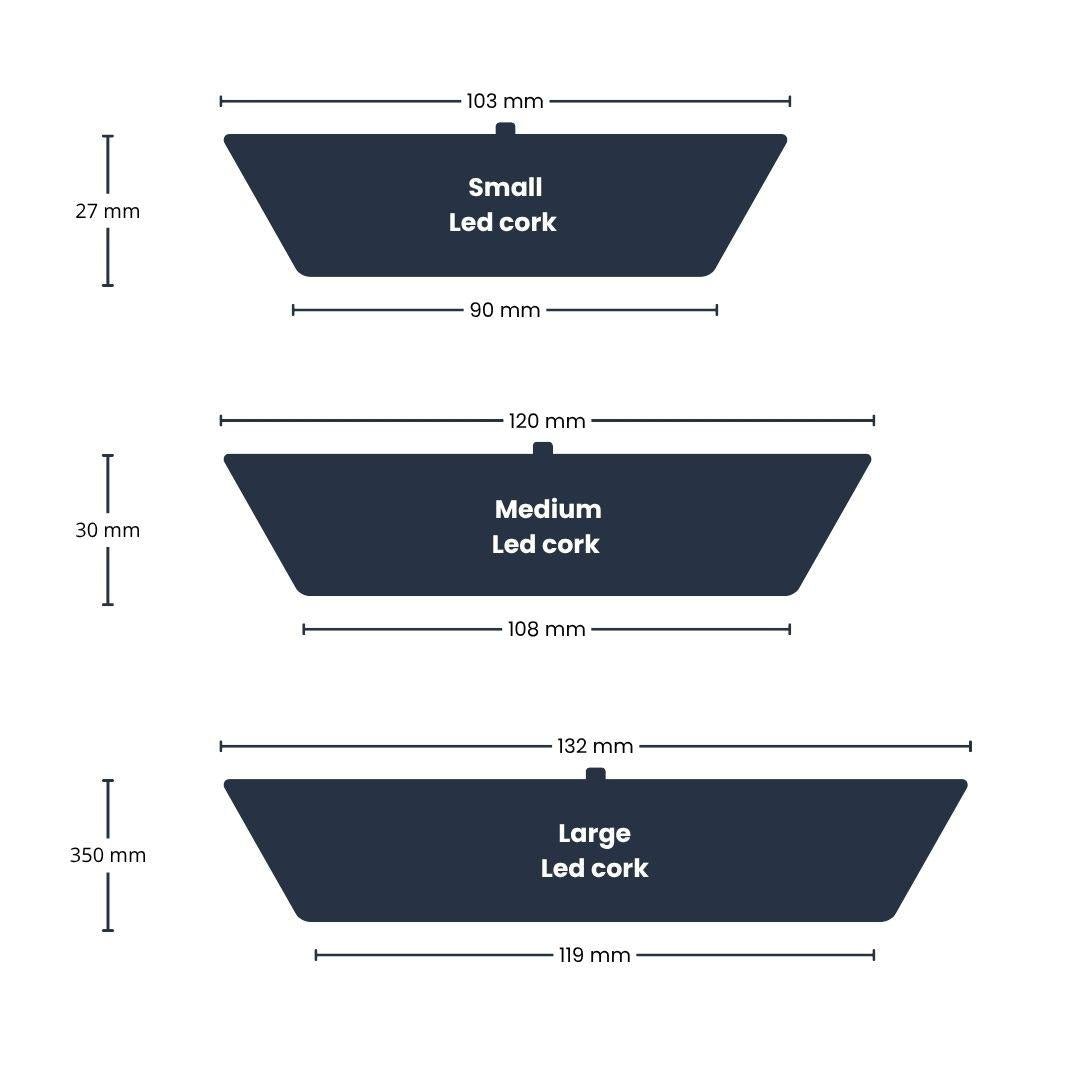 LED-Kork mit LED-Beleuchtung für Terrarien, Everspring, 10,3 x 9 x 2,7 cm, natürliche Optik und Beleuchtung