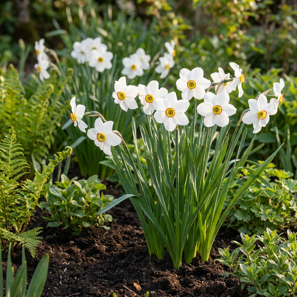 Dichternarzisse Recurvus – Narcissus poeticus online kaufen | Weiß, Stark Duftend &amp; Verwildernd – Wurzelwerk Design