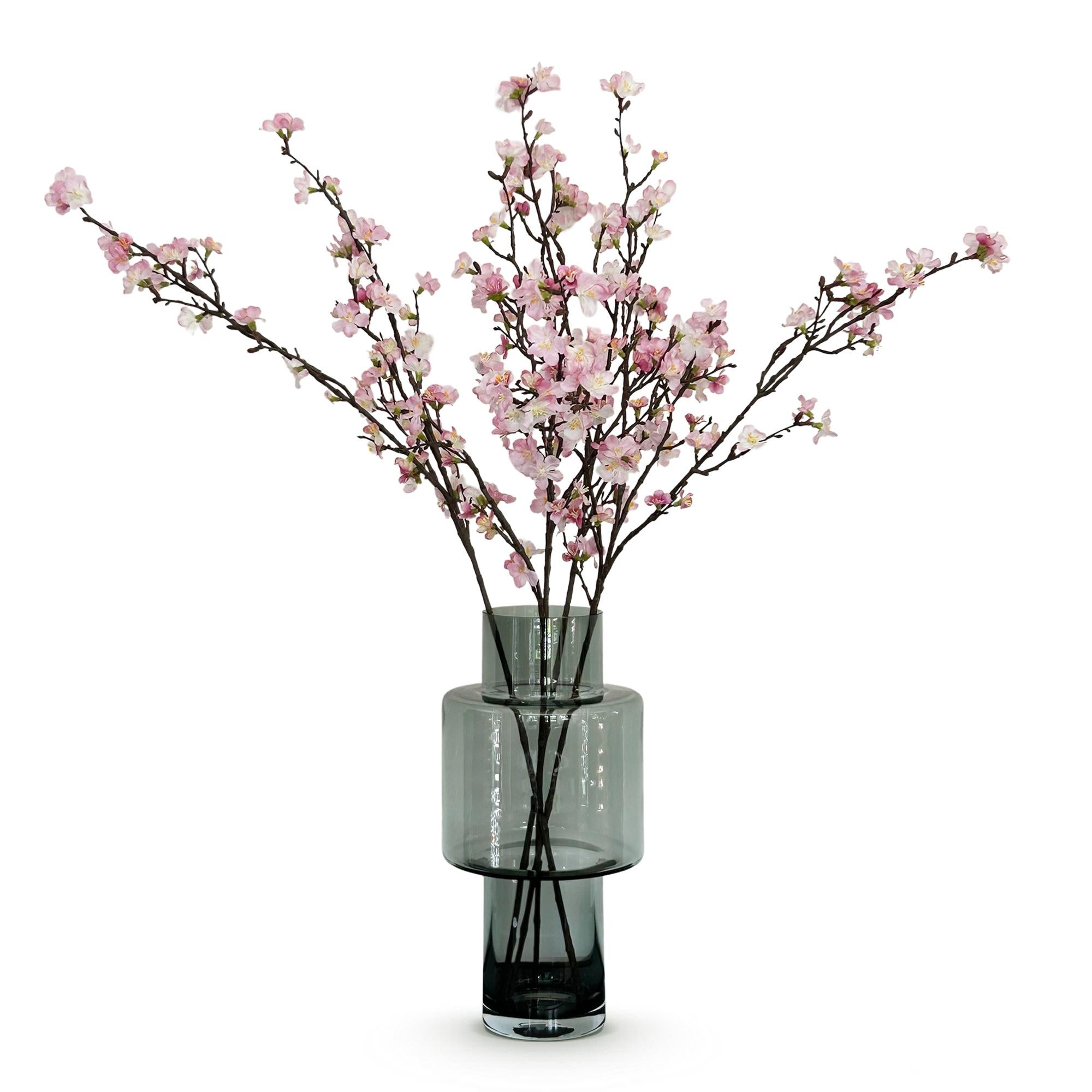 Vier pinke japanische Kirschblüten-Künstliche Blumen von Everspring, 95 cm hoch, realistische und elegante Dekorationspflanzen