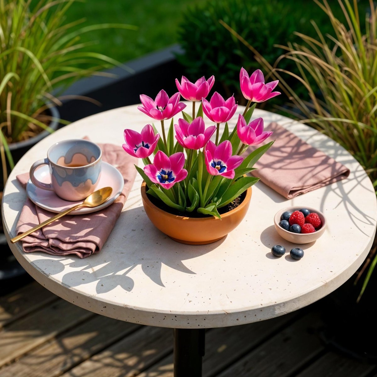 Blumenzwiebeln Tulpe Little Beauty | 25 Stück Dunkelrosa – Zwiebelgröße 6/7 – XXL Pack - Wurzelwerk Design