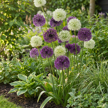 Zierlauch-Mischung Violett-Weiß – Allium online kaufen | 30 bis 320 Blumenzwiebeln, Bienenmagnet – Wurzelwerk Design