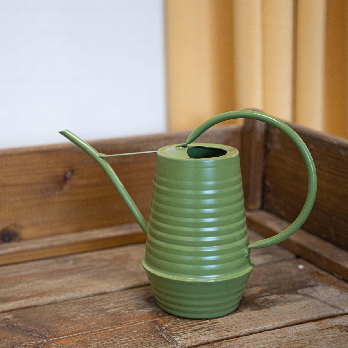 Blumengießkanne Zink 1 Liter Grün | Handliche Gießkanne für Zimmerpflanzen &amp; Balkon - Wurzelwerk Design