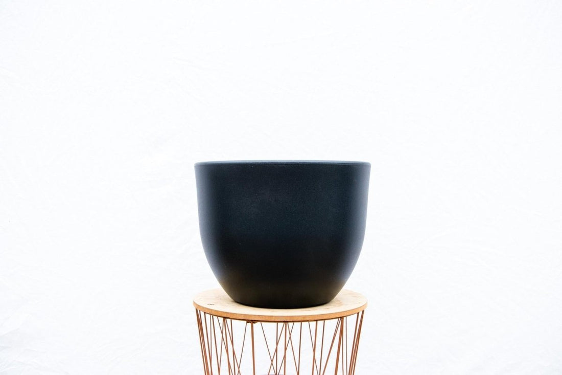 Topf Eggy Anthrazit - D80 x H61 - Wurzelwerk Design