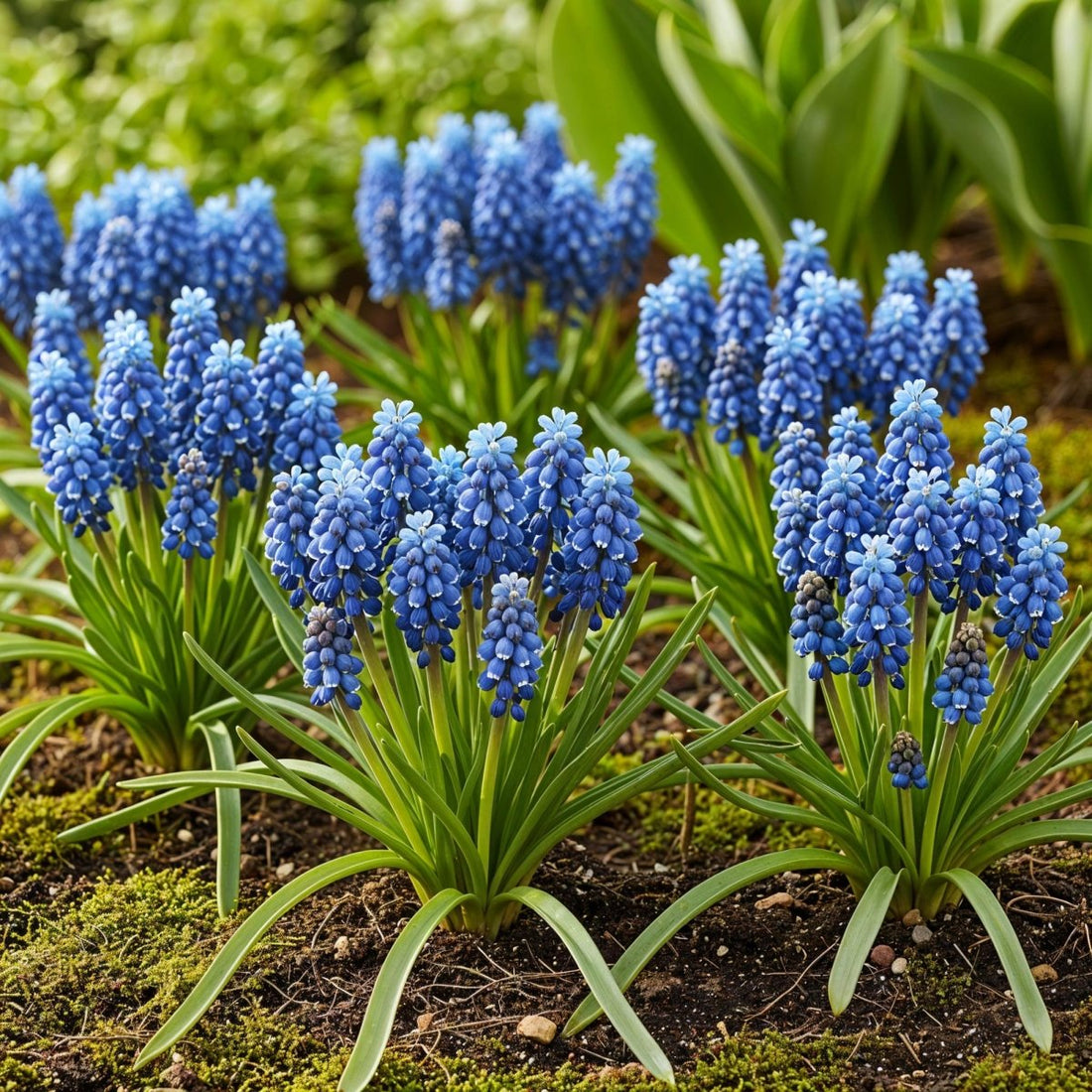 Blumenzwiebeln Muscari Armeniacum | 50 Stück Blau – Zwiebelgröße 8/9 – XXL Pack - Wurzelwerk Design