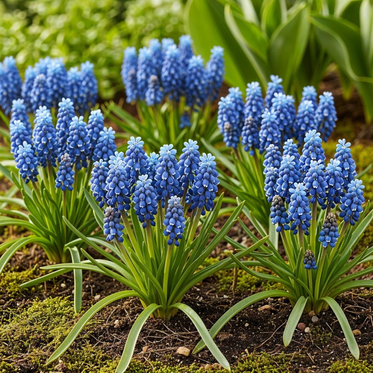 Blumenzwiebeln Muscari Armeniacum | 50 Stück Blau – Zwiebelgröße 8/9 – XXL Pack - Wurzelwerk Design