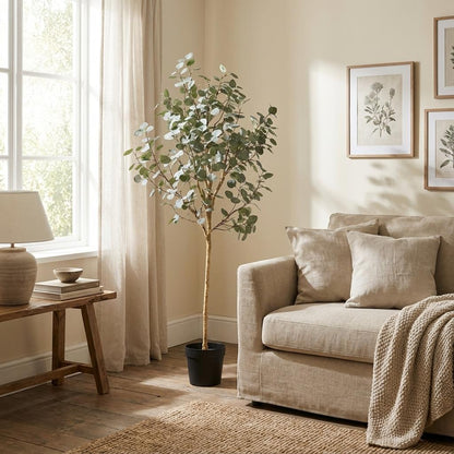 Künstlicher Eukalyptus, 180 cm, Everspring, realistische Pflanzen-Dekoration mit grünen Blättern für Zuhause oder Büro.