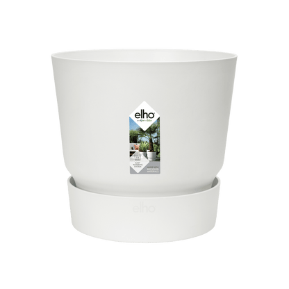 Topf elho Greenville Round weiß - D39 x H37 - Wurzelwerk Design