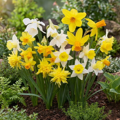 Botanische Narzissen Mischung – Narcissus online kaufen | 40 bis 160 Blumenzwiebeln, zierlich &amp; stark verwildernd – Wurzelwerk Design