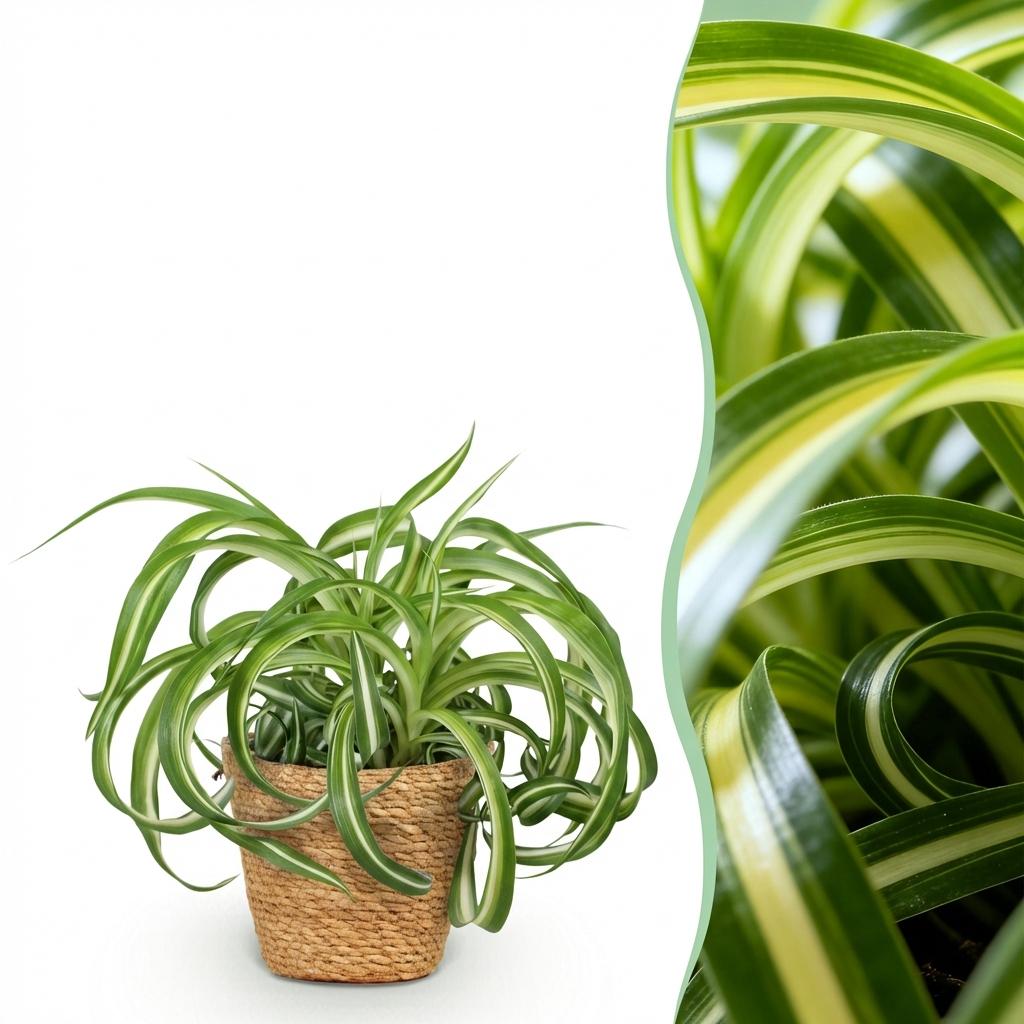 Graslilie Bonnie kaufen | Chlorophytum comosum – haustierfreundlich, Topf Ø 12 cm - Wurzelwerk Design