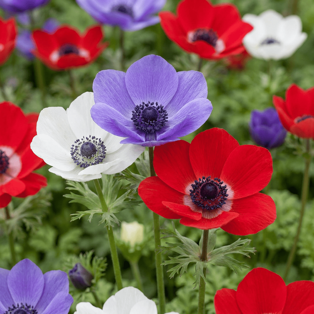 Kronen-Anemone Mischung – Anemone coronaria de Caen online kaufen | 60 bis 240 Knollen, leuchtende Schnittblume – Wurzelwerk Design - Wurzelwerk Design