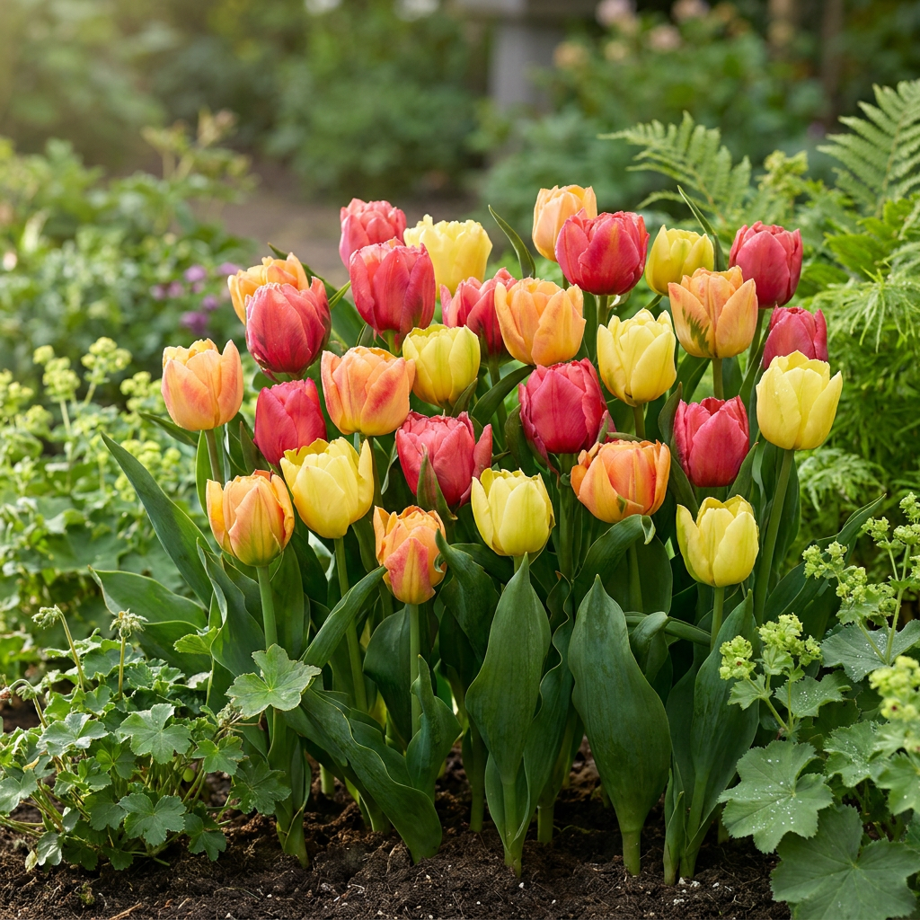 Tulpen-Mischung Symbiosa – Tulipa online kaufen | 12 bis 96 Blumenzwiebeln, abgestimmte Farbkomposition – Wurzelwerk Design