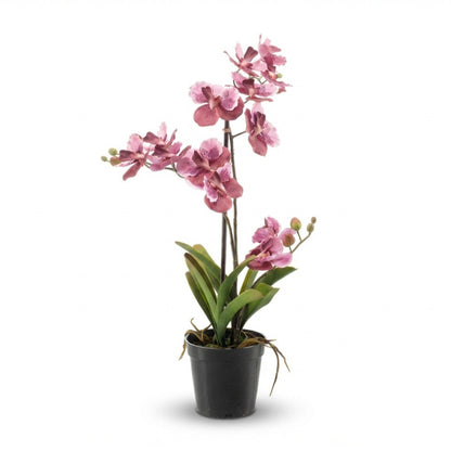 Künstliche Vanda Orchidee 60 cm altrosa im Topf