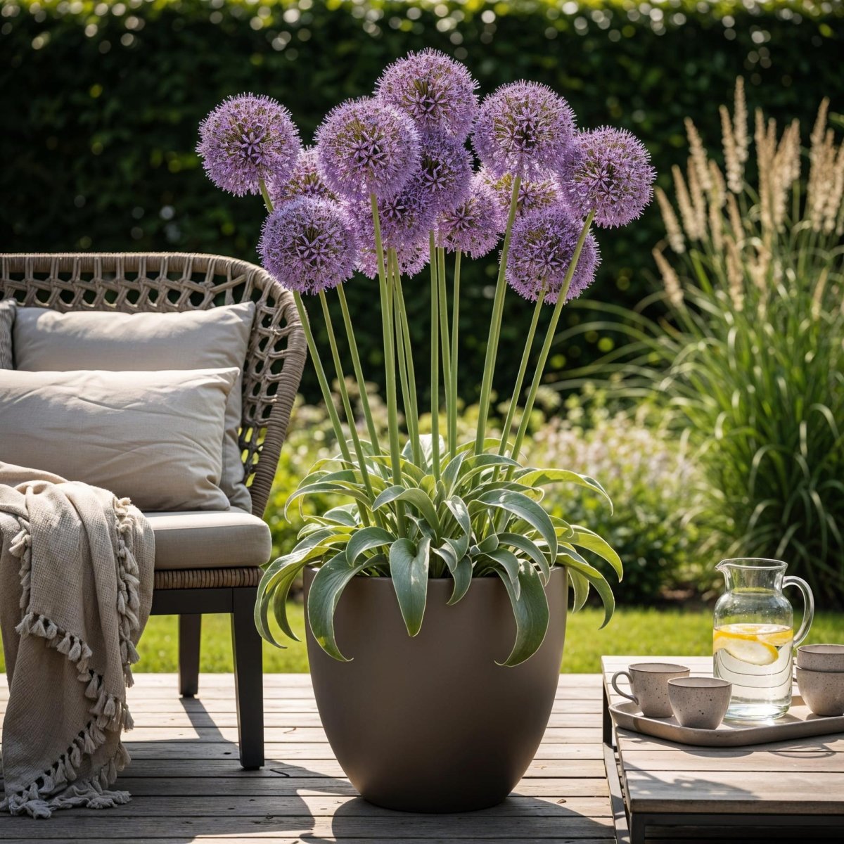 Blumenzwiebeln Allium Gladiator | 5 Stück Lila – Zwiebelgröße 16/18 – XXL Pack - Wurzelwerk Design