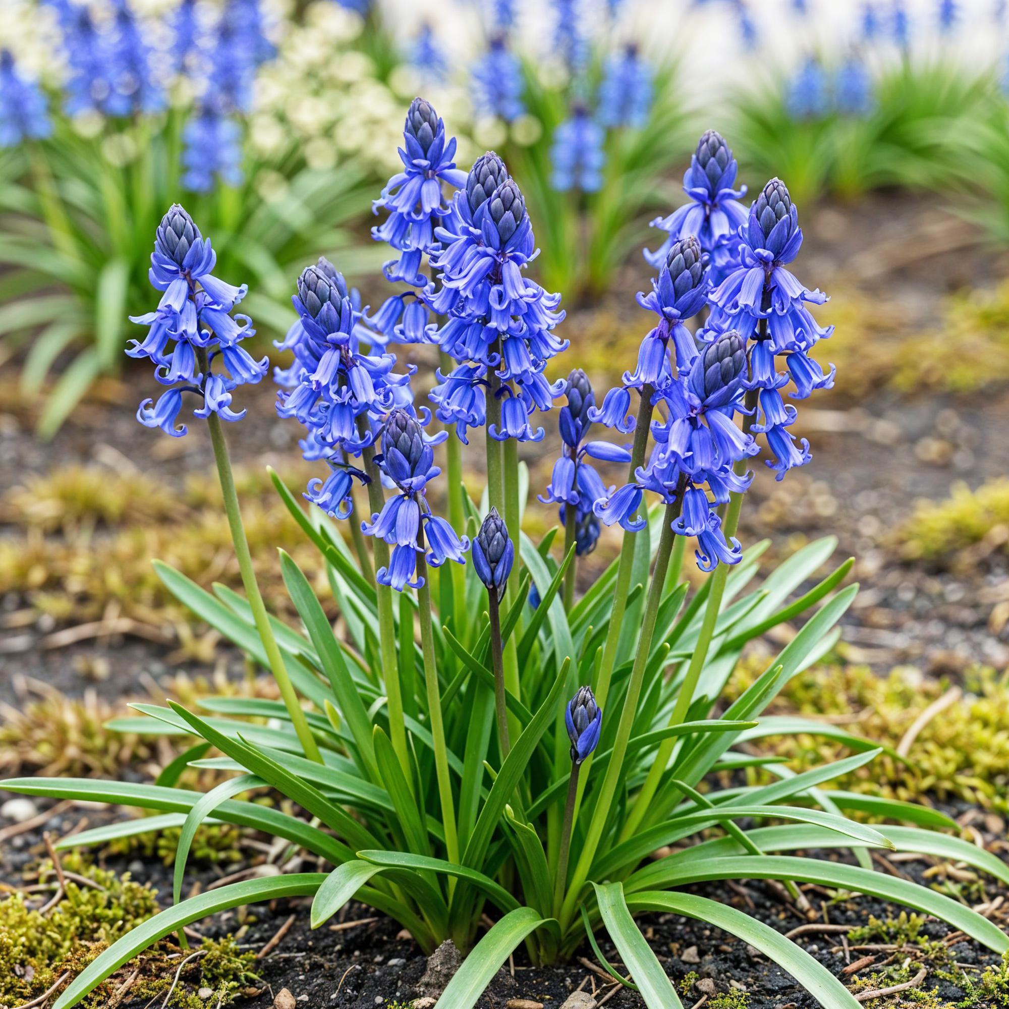Blumenzwiebeln Hyacinthoides non-scripta von Everspring, 20 blaue Zwiebeln Größe 7/8, XXL Pack, frisch und gesund