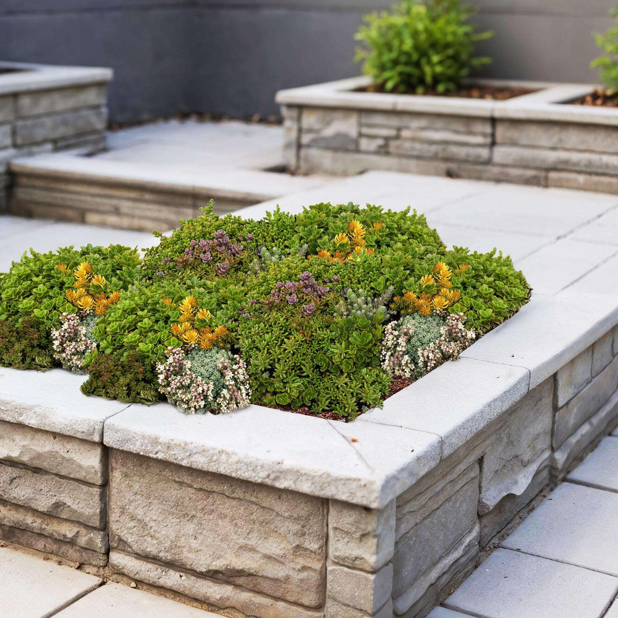 4x Bodendecker Sedummatte | Winterhart &amp; pflegeleicht – 10 Sorten – 50×30 cm