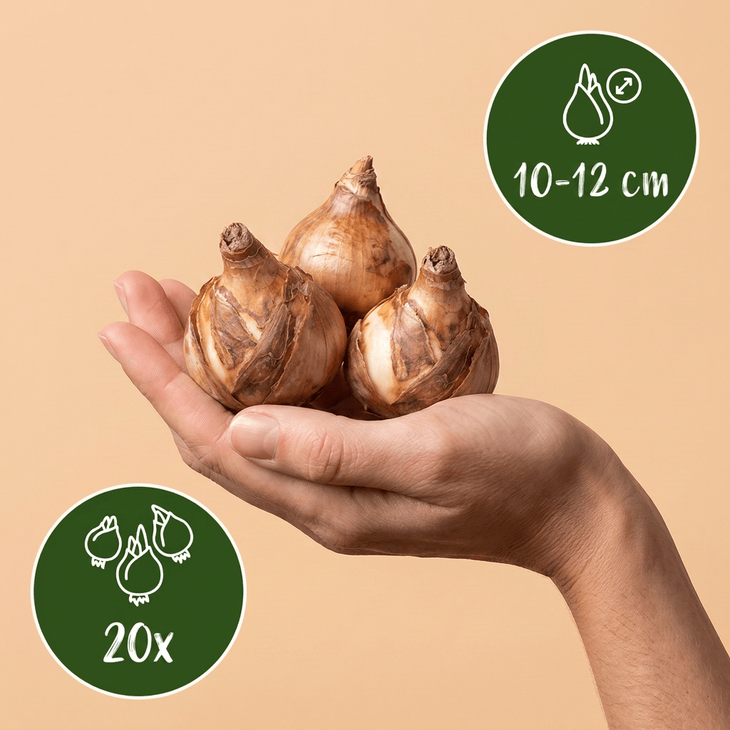 Gefüllte Narzisse Replete – Narcissus online kaufen | 20 bis 80 Blumenzwiebeln, weiß-apricot &amp; gefüllt – Wurzelwerk Design - Wurzelwerk Design