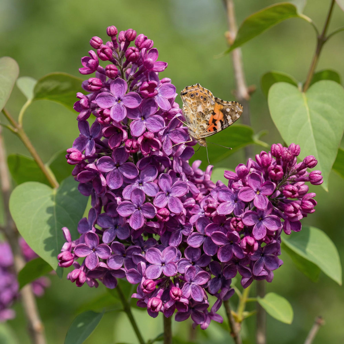 Everspring Syringa vulgaris Ludwig Spath Lilie, blühender lila Strauch, Topf, Höhe 45cm, robuste Pflanze
