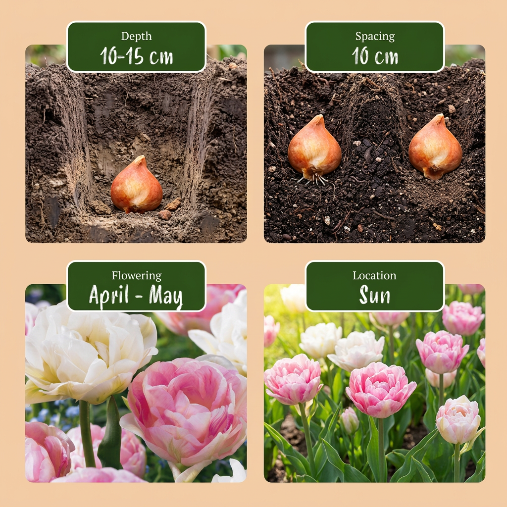 Gefüllte Tulpe Double Sensation – Tulipa online kaufen | 24 bis 96 Blumenzwiebeln, gefüllt &amp; mehrfarbig – Wurzelwerk Design