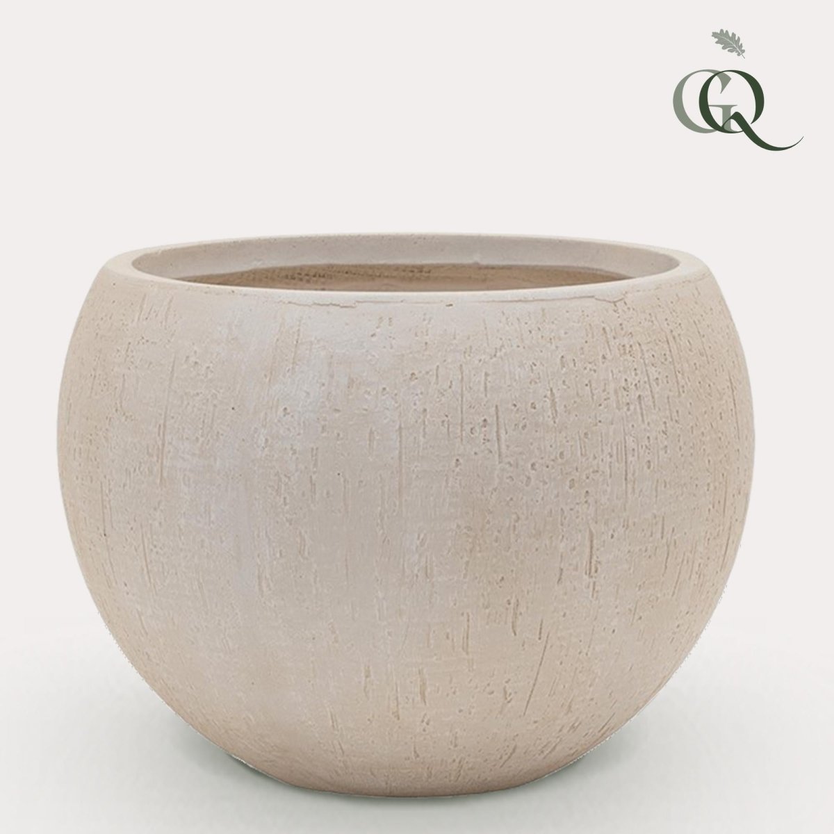 Pot - Beige - Raindrop Globe - XXL - H40 W55 - Wurzelwerk Design