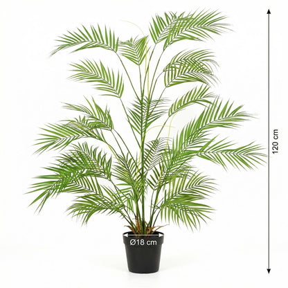 Kunstpflanze Areca Palme von Everspring, 122 cm oder 190 cm, detailreiche grüne Kunstpflanze mit natürlichem Aussehen